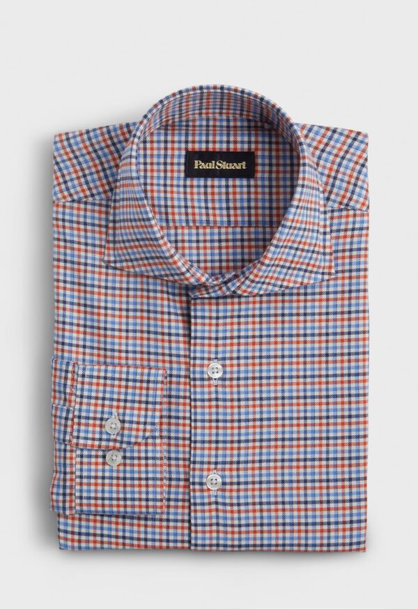 Paul Stuart Mini Check Flannel Sport Shirt, image 1