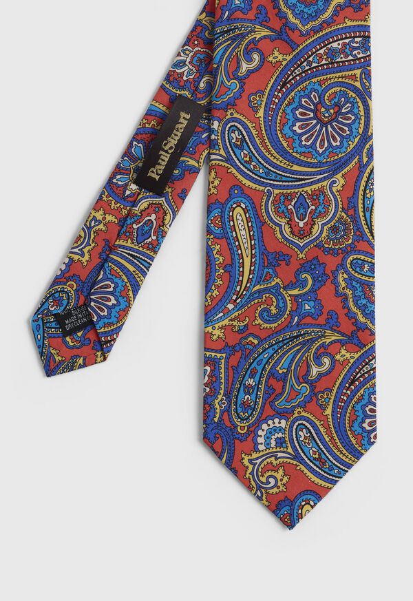 Paul Stuart Bright Paisley Tie, image 1