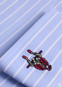 Paul Stuart Wide Striped Oxford Logo Sport Shirt, thumbnail 3