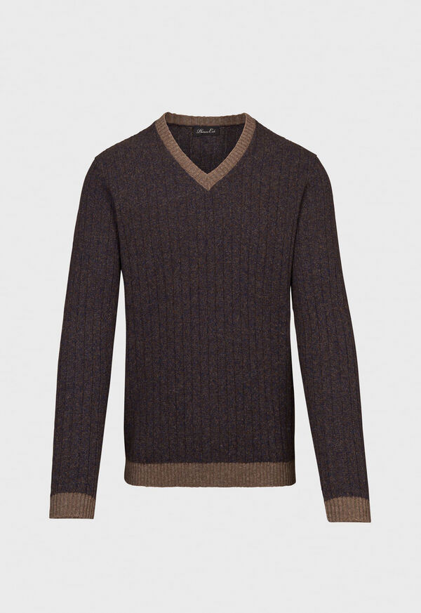 Paul Stuart Ribbed V-Neck Sweater, image 1