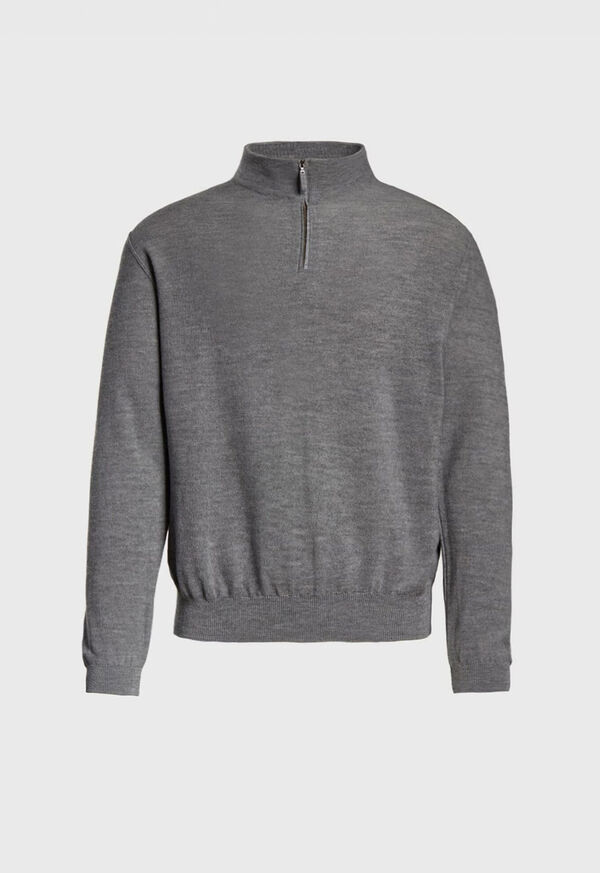 Paul Stuart Rice Stitch Quarter Zip Sweater, image 1