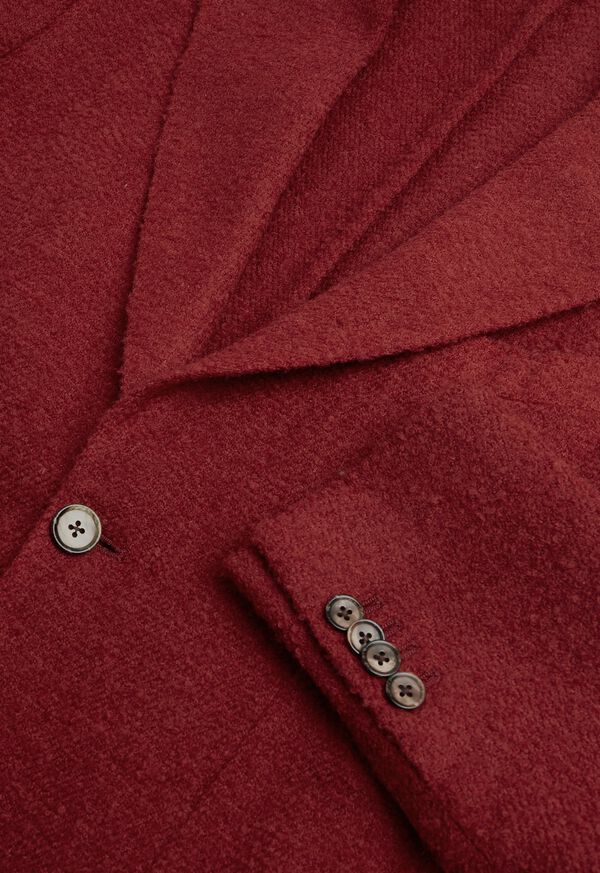 Paul Stuart Solid Crimson Fuzzy Soft Jacket, image 2