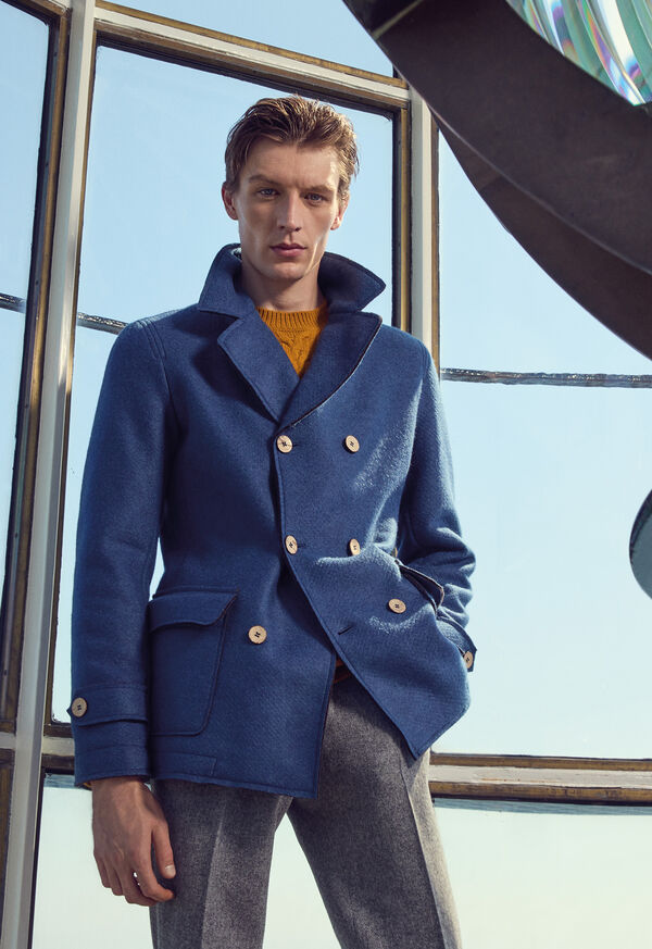 Paul Stuart Wool Raw Edge Double Breasted Jacket, image 2