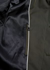 Paul Stuart Solid Olive Raincoat, thumbnail 3