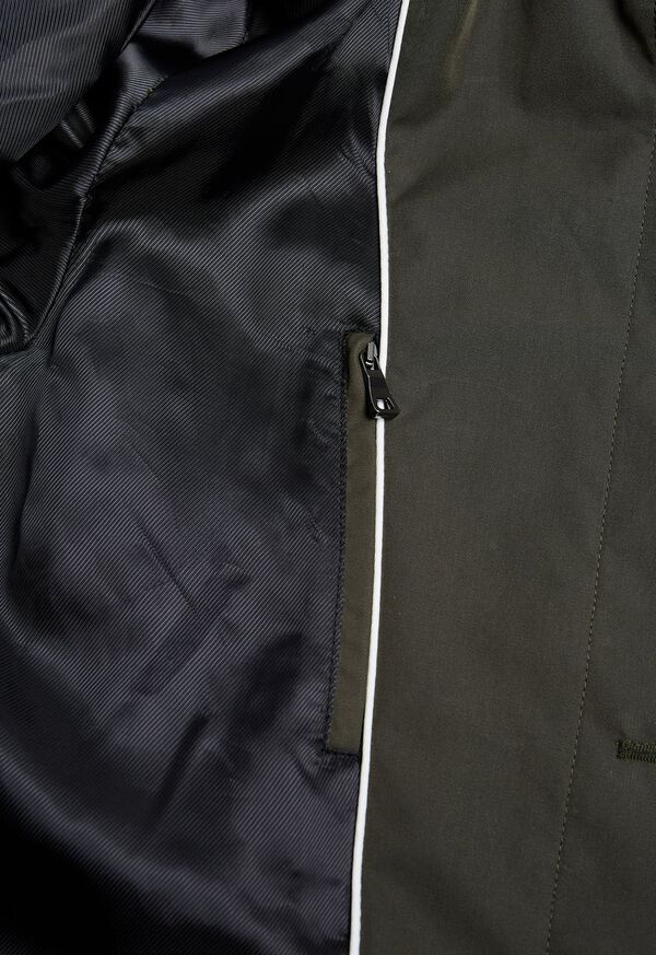 Paul Stuart Solid Olive Raincoat, image 3