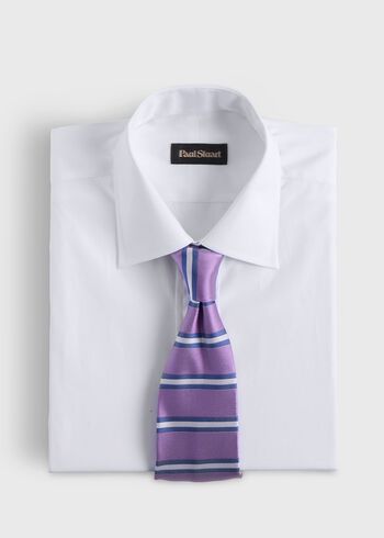 Paul Stuart Woven Silk Horizontal Bar Stripe
