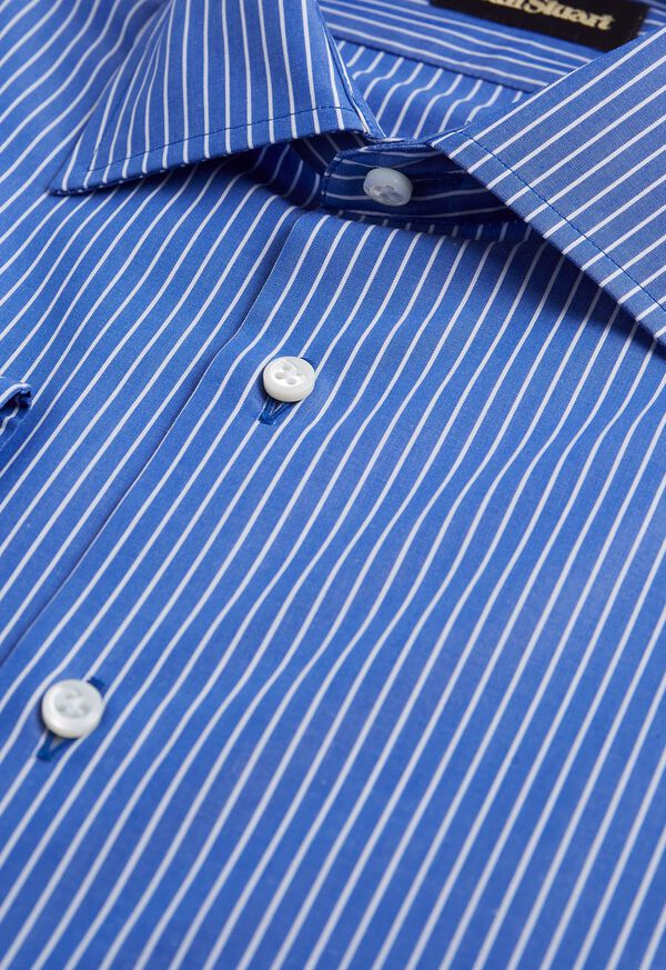 Paul Stuart Blue Chalk Stripe Dress Shirt, image 2