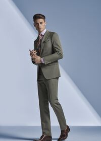 Paul Stuart Green Twill Suit, thumbnail 2