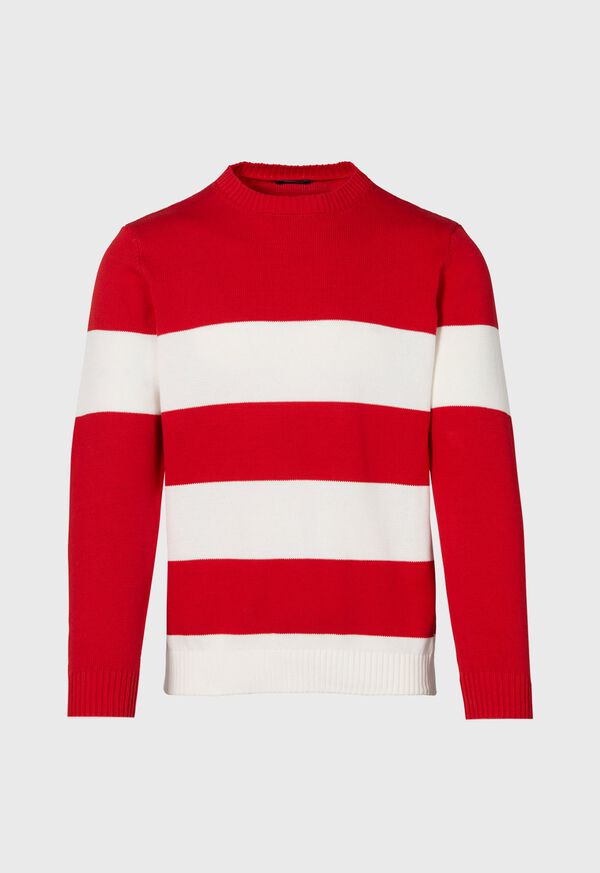Paul Stuart Rugby Stripe Crewneck Sweater, image 1