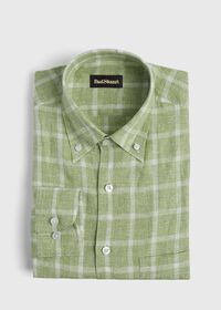 Paul Stuart Linen Windowpane Sport Shirt, thumbnail 1