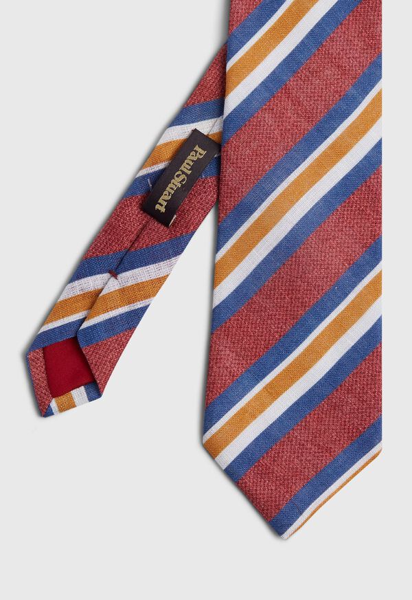 Paul Stuart Printed Linen Stripe Tie, image 1