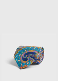 Paul Stuart Printed Silk Allover Paisley Tie, thumbnail 1