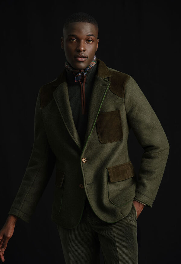 Paul Stuart Wool Jacket with Suede Details, image 2