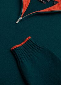 Paul Stuart Cashmere 1/4 Zip Sweater with Inside Contrast, thumbnail 2
