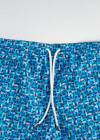 Paul Stuart Multicolor Fish Print Swim Trunk, thumbnail 2