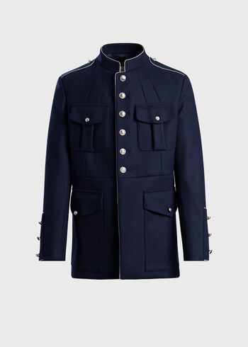 Paul Stuart Wool Military Style Jacket