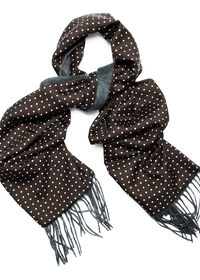 Paul Stuart Reversible Dot Print Scarf, thumbnail 2