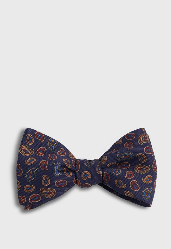 Paul Stuart Silk Tossed Pine Print Bow Tie, image 1