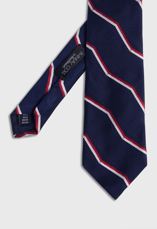 Paul Stuart Deco ZigZag Woven Silk Tie, image 1
