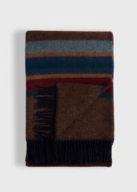 Paul Stuart Striped Wool Blanket, thumbnail 1