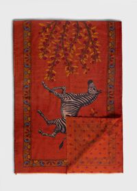 Paul Stuart Lambswool Zebra Print Scarf, thumbnail 1