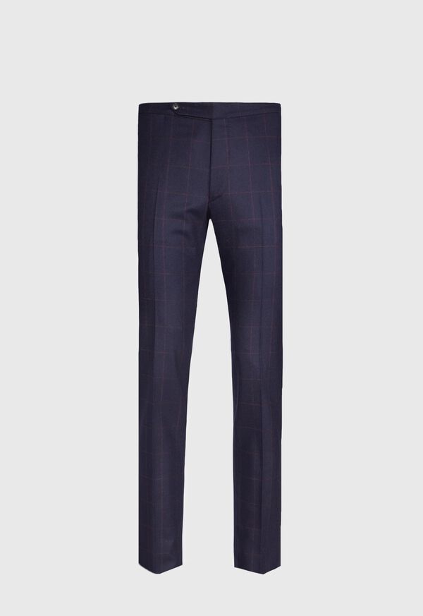 Paul Stuart Navy and Rust Windowpane Suit, image 5