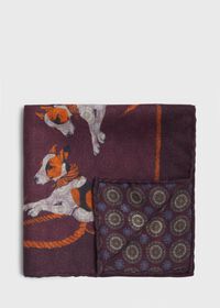 Paul Stuart Printed Dog Pocket Square, thumbnail 1