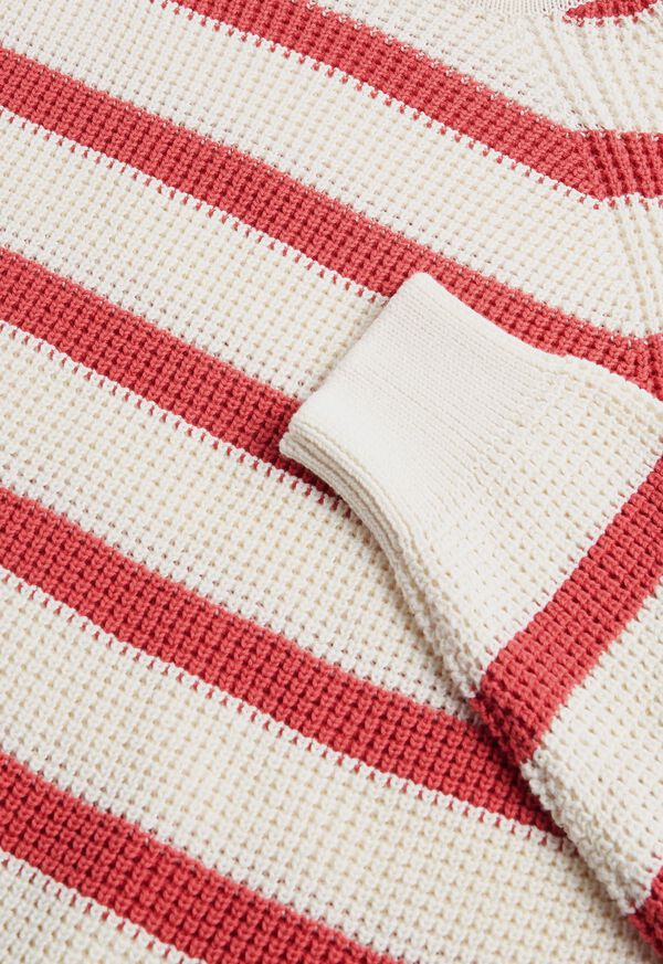 Red and white striped sweater mens top