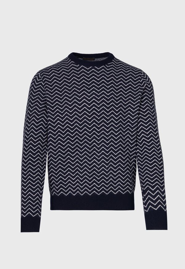 Paul Stuart Cashmere Micro Pattern Sweater, image 1