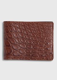Paul Stuart Matte Alligator Slim Billfold Wallet, thumbnail 1