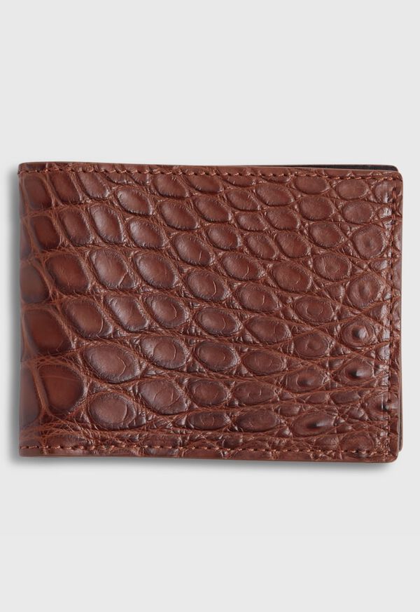 Paul Stuart Matte Alligator Slim Billfold Wallet, image 1