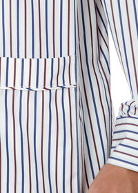 Paul Stuart Red and Blue Wide Stripe Pajamas, thumbnail 3