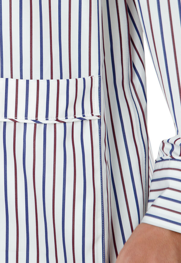 Paul Stuart Red and Blue Wide Stripe Pajamas, image 3