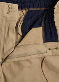 Paul Stuart Solid Khaki Drawstring Pant, thumbnail 2