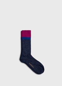 Paul Stuart Cotton Denim Melange Sport Sock, thumbnail 1