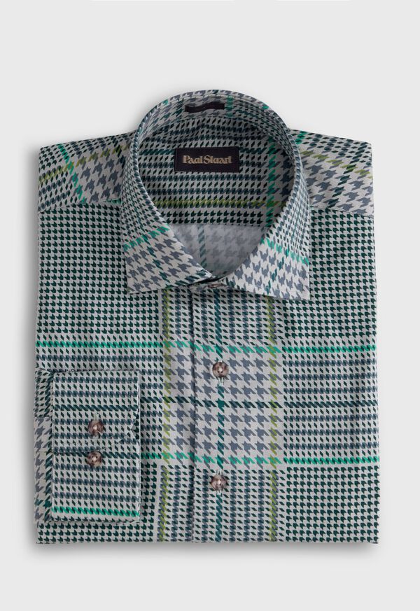Paul Stuart Printed Plaid Sport Shirt, image 1