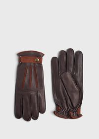 Paul Stuart Deerskin Gloves with Contrast Belt and Trim, thumbnail 1