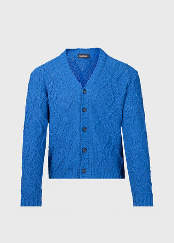 Paul Stuart Open Weave Diamond Cardigan