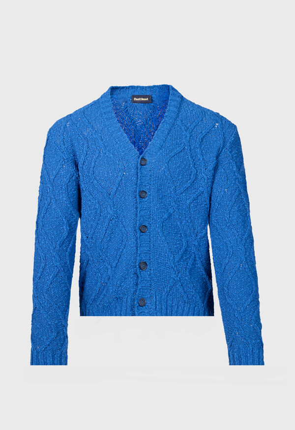 Paul Stuart Open Weave Diamond Cardigan, image 1