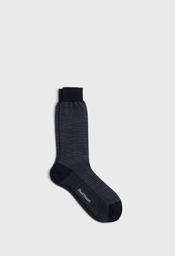 Paul Stuart Wool Houndstooth Sock, image 1