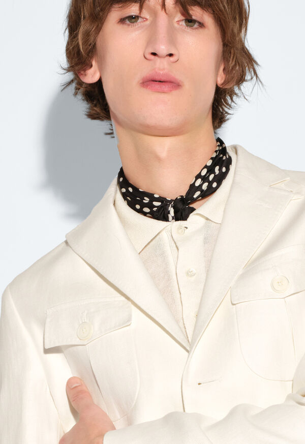 Paul Stuart Silk Twill Dot Pocket Square, image 2