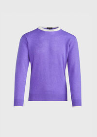 Paul Stuart Solid Sweater with Contrast Collar, thumbnail 1