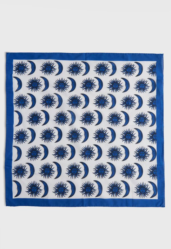 Paul Stuart Cotton & Silk Printed Sun & Moon Bandana, image 2