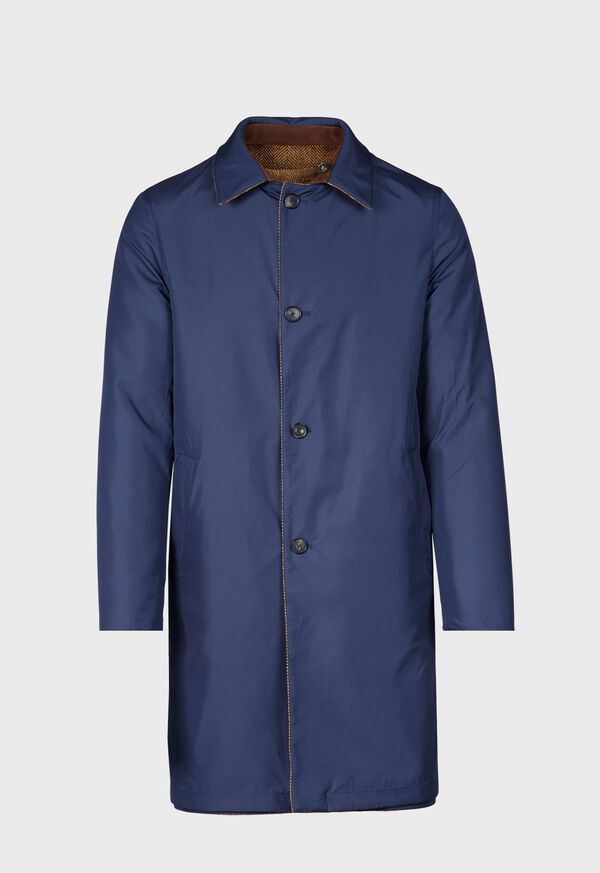 Paul Stuart Shetland Wool Herringbone Reversible Coat, image 4