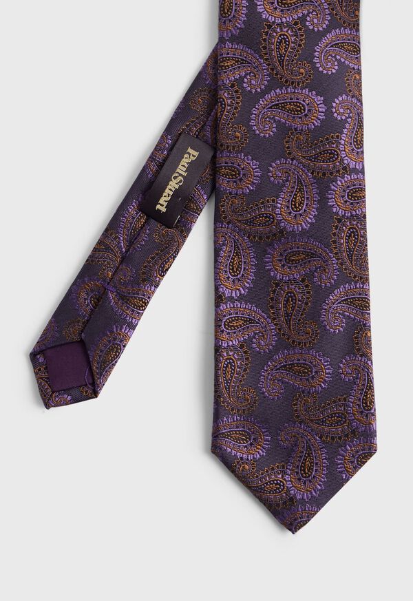 Paul Stuart Woven Silk Two Tone Paisley Tie, image 1