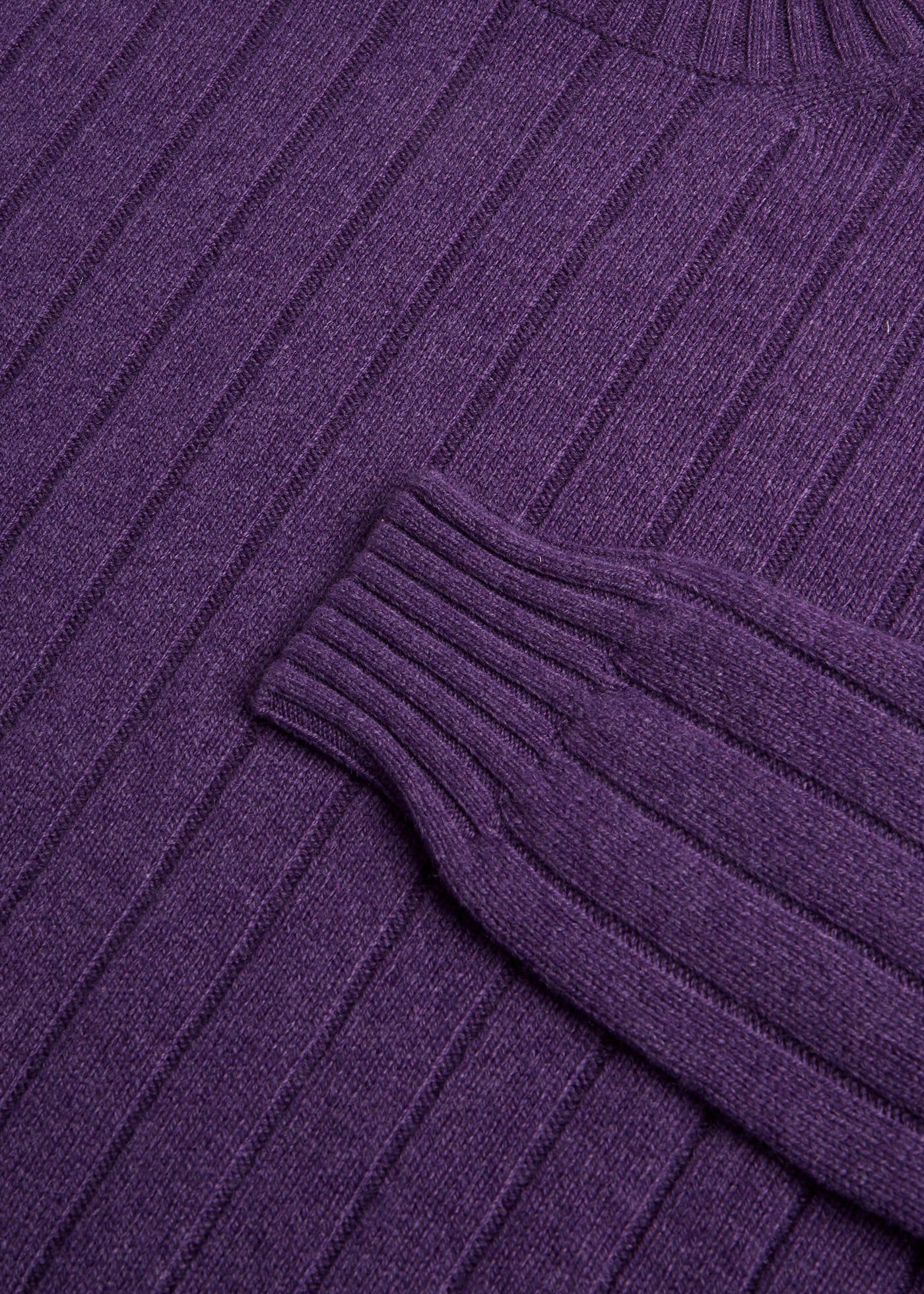 Cashmere Rib Turtleneck Sweater