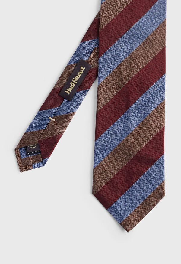 Paul Stuart Woven Silk Mélange Stripe Tie, image 1