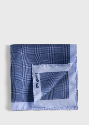 Paul Stuart Printed Silk Plaid Pocket Square