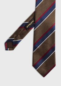 Paul Stuart Woven Silk Multicolor Stripe Tie, thumbnail 1