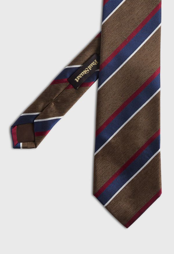 Paul Stuart Woven Silk Multicolor Stripe Tie, image 1